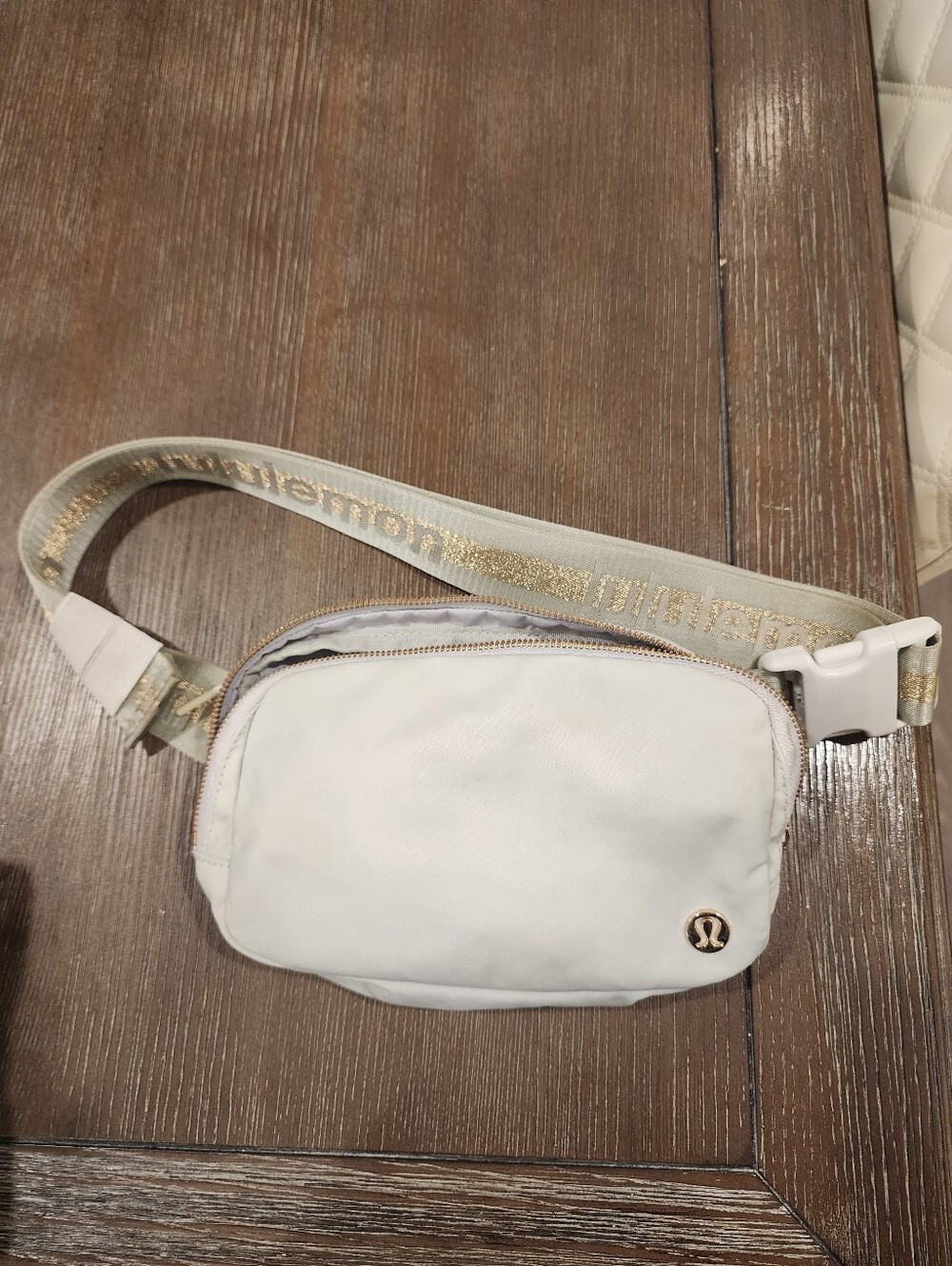 Lululemon Small Light Mint Color Belt Bag with Gold Logo